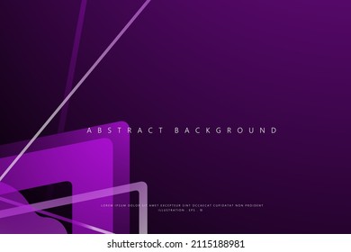 Abstract Geometric modern with Violet color background for template, poster, flyer design. Vector illustration