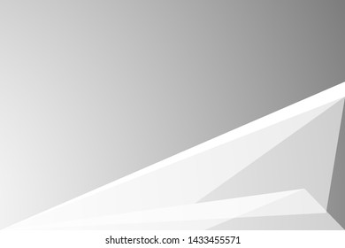 Abstract Geometric modern white and gray color background for template design. Vector illustration