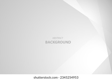 Abstrakter geometrischer, moderner, weißer und grauer Hintergrund für das Vorlagendesign. Vektorgrafik