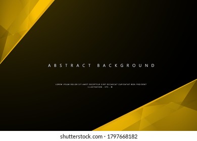Abstract Geometric modern with Yellow and Black color background for template, poster, flyer design. Vector illustration