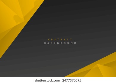 Abstract Geometric modern with Yellow and black triangle color background for template, poster, flyer design, wallpaper. Vector illustration	