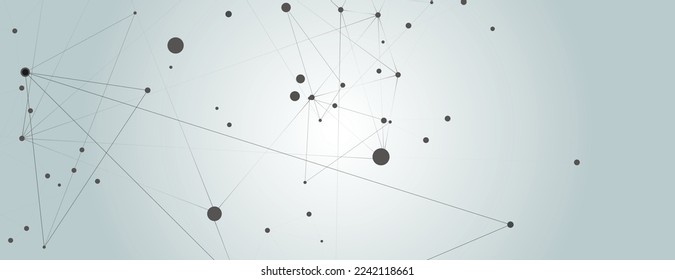 Abstract geometric molecules design. Beautiful set of molecular lattice. Vector modern composition for technology.