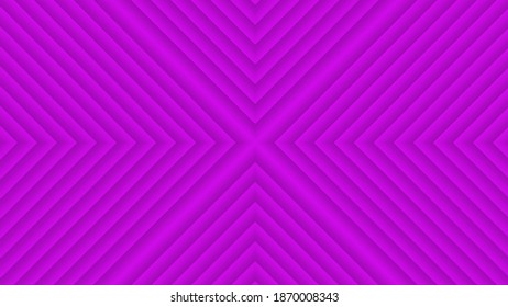 Abstract geometric monochrome background in purple color. 3d repeating triangular shapes with shadows. Vector illustration