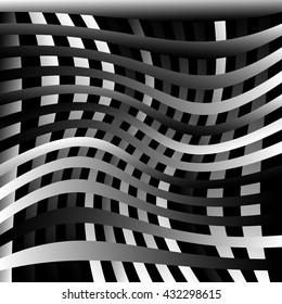 Abstract geometric monochrome graphics with intersecting lines