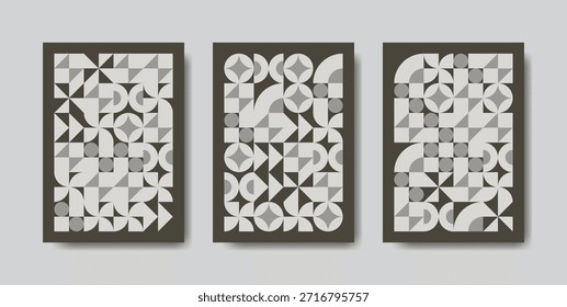 Diseño de patrón monocromático geométrico Abstractas perfecto para cubiertas modernas, carteles, fondos y efectos visuales de marca mínimos