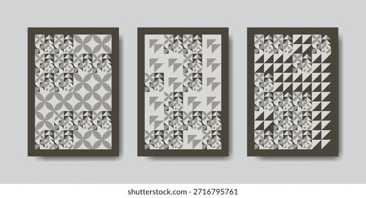 Diseño de patrón monocromático geométrico Abstractas perfecto para cubiertas modernas, carteles, fondos y efectos visuales de marca mínimos