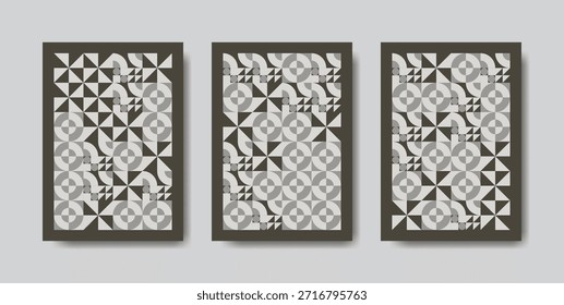 Diseño de patrón monocromático geométrico Abstractas perfecto para cubiertas modernas, carteles, fondos y efectos visuales de marca mínimos