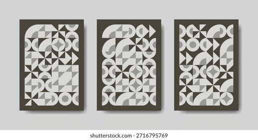 Diseño de patrón monocromático geométrico Abstractas perfecto para cubiertas modernas, carteles, fondos y efectos visuales de marca mínimos