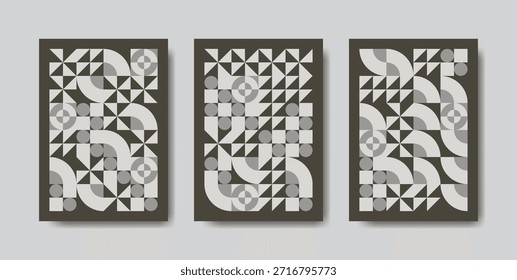 Diseño de patrón monocromático geométrico Abstractas perfecto para cubiertas modernas, carteles, fondos y efectos visuales de marca mínimos