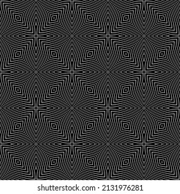 Abstract geometric monochrome repeating square pattern background - vector graphic design from diagonal squares.The geometric pattern by stripes . Seamless vector background. Black texture.