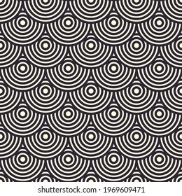 abstract geometric monochrome seamless background fabric textile vector illustration