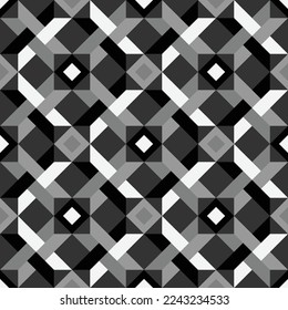 Resumen del fondo del patrón sin soldadura geométrico monocromo. Patrón mínimo sin costuras. Ornamento vectorial en estilo art deco. 