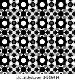 Abstract geometric monochrome seamless pattern. Modern background texture 