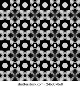 Abstract geometric monochrome seamless pattern. Modern background texture 