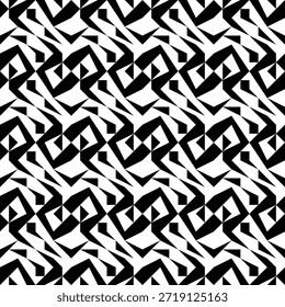 Padrão sem emenda monocromático geométrico abstrato com forma angular e triangular