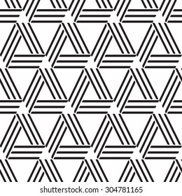 abstract geometric monochrome seamless pattern - vector illustration