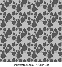 Abstract geometric monochrome seamless pattern.