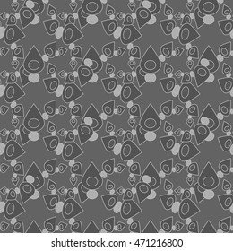 Abstract geometric monochrome seamless pattern.