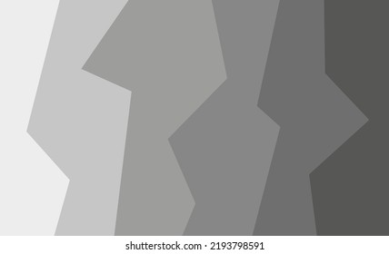 Abstract geometric monochrome  white gray gradient background design vector.