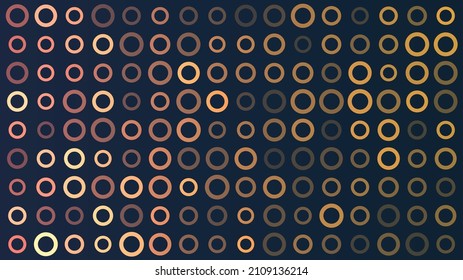 Resumen Diseño de fondo de mosaico geométrico, patrón de círculos de diversos tamaños y colores en formato vectorial editable