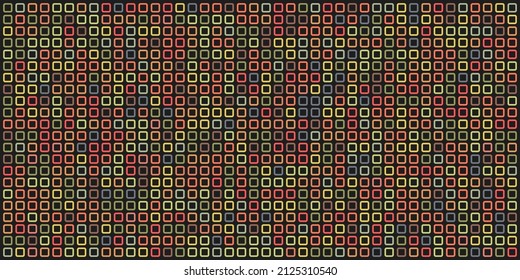 Abstract Geometric Mosaic Background Design, Round Squares Pattern in Editable Vector Format