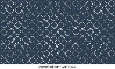 Abstract Geometric Mosaic Background Design, Dark Metaballs Pattern in Editable Vector Format