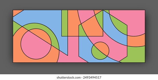 Abstract geometric mosaic background. The idea for the design of title pages, covers, books, brochures, leaflets, posters, booklets. Template for interior and decoration ideas. Simple style
