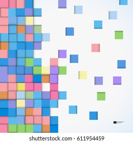 Abstrakter geometrischer Hintergrund auf buntem Hintergrund, Vektordesign-Muster-Struktur 
