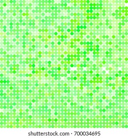Abstract geometric mosaic background with mesh or grid of circles or dots. Colored shades.