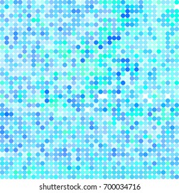 Abstract geometric mosaic background with mesh or grid of circles or dots. Colored shades.