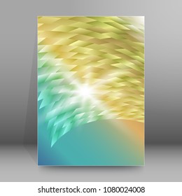 abstract geometric mosaic background with place of text. Design elements Vector illustration EPS 10 for booklet layout page, leaflet template, vertical banner