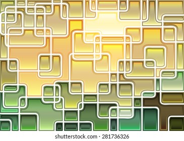 abstract geometric mosaic banner set