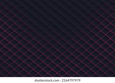 Abstract geometric mosaic black background with purple gradient backlight