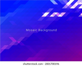 Resumen mosaico geométrico forma azul forma de fondo elegante vector