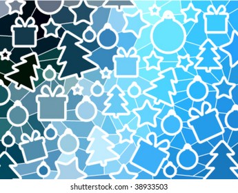 abstract geometric mosaic christmas background