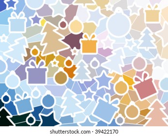 abstract geometric mosaic christmas background