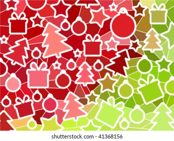 abstract geometric mosaic christmas background