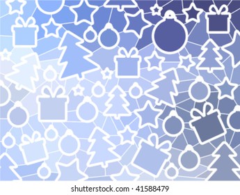 abstract geometric mosaic christmas background