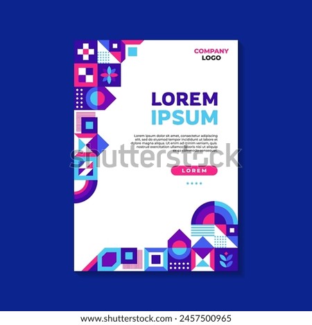 Abstract Geometric Mosaic Flyer Background Design