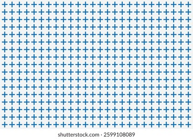 Abstract geometric mosaic gradient tiles pattern. Seamless pattern with plus sign. Symbol decoration illustration. Geometric plus grid pattern. 