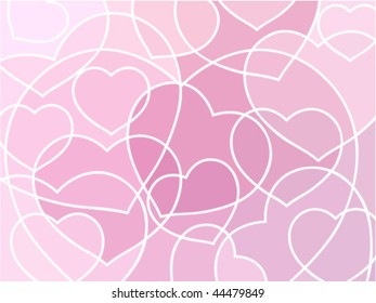 abstract geometric mosaic hearts background