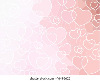 abstract geometric mosaic hearts background