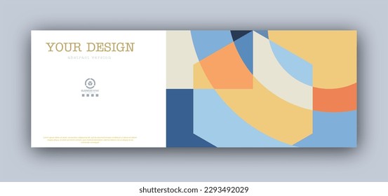 Abstract geometric mosaic. The idea for the design of title pages, covers, books, brochures, leaflets, posters, booklets. Template for interior and decoration ideas. Simple style