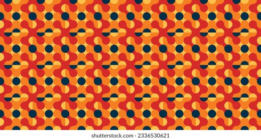 abstract geometric mosaic illustration with creative abstract shapes. orange color