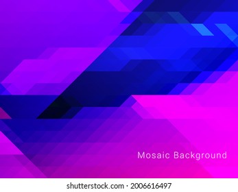 Abstract geometric mosaic pattern modern background vector
