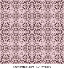 Abstract Geometric mosaic pattern. Seamless Pink Vector Background.