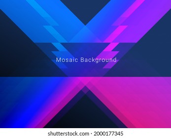 Abstract geometric mosaic pattern shape decorative background vector
