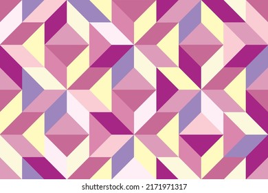 Abstract geometric mosaic seamless pattern. Stylish multicolor ornament of geometrical shapes