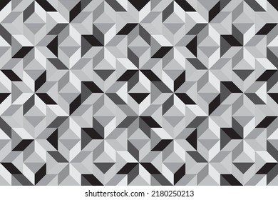 Abstract geometric mosaic seamless pattern. Stylish multicolor ornament of geometrical shapes