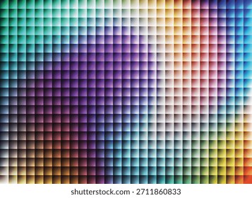 Abstract geometric mosaic with vibrant gradient colors and subtle shading